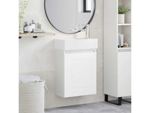 Meuble de salle de bain avec robinet blanc 45.5x22.5x84 cm shl2993
