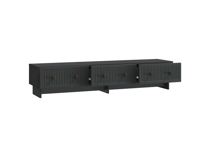  Meuble tv - banc tv - meuble de rangement 147 x 34,5 x 30 cm noir bois d'ingénierie  - Conforama E