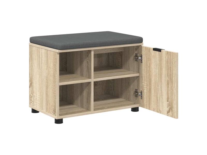  Banc d'entrée, banc interieur avec coussin chêne sonoma 60x38x46 cm shl55700  - Conforama E