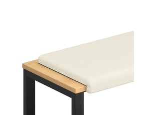 Coussin de banc, coussin d'assise, coussin de canapé velours côtelé crème profondeur 35 cm cf53860