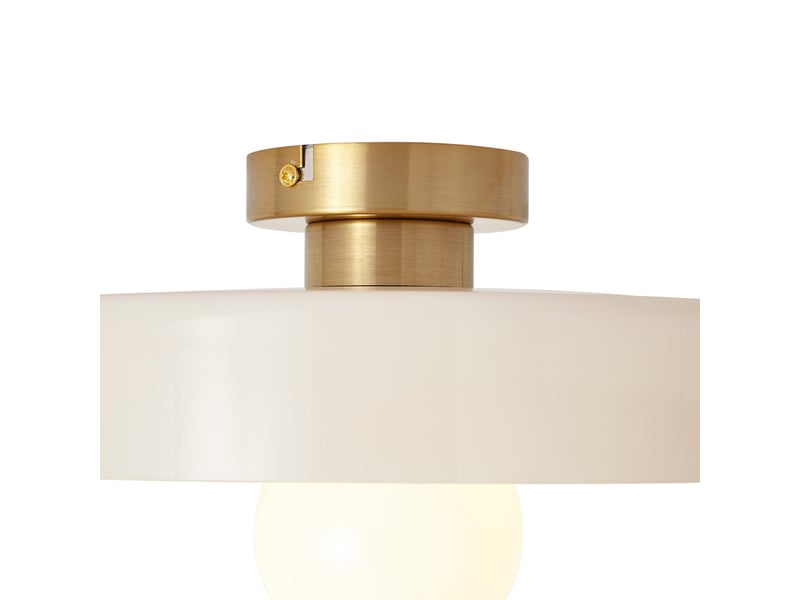 Plafonnier rétro bronze avec verre beige - jina  - Conforama D