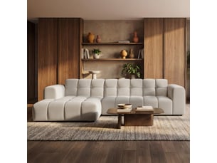 Selsey boloon - canapé d'angle - 300 cm - velours gris