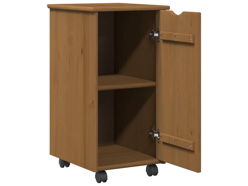  Caisson roulant de bureau avec roue marron miel 34 x 39 x 65,5 cm  - Conforama D