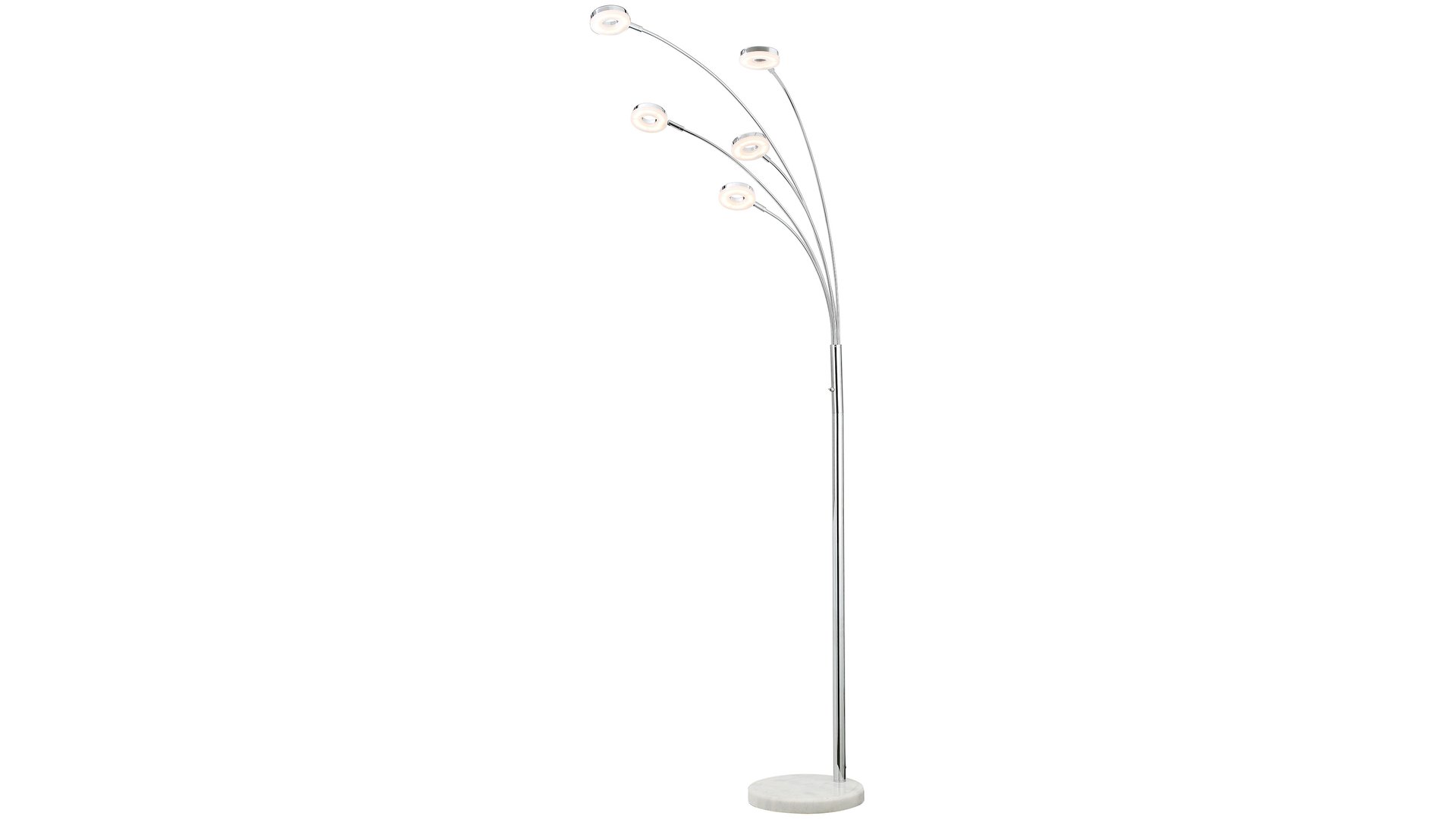 LAMPADAIRE 195 CM ROUND 5 COLORIS ARGENT argenté Conforama