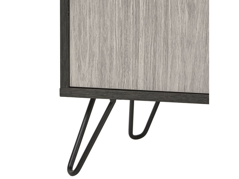  Table basse 2 tiroirs aspect bois grisé et noir - brooklyn BROOKLYN - Conforama D