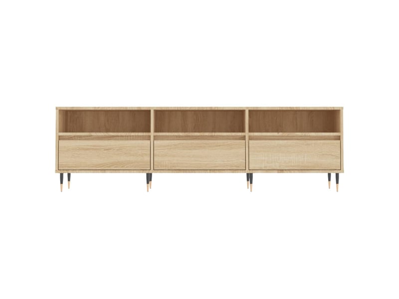  Meuble tv - banc tv - meuble de rangement chêne sonoma 150x30x44,5 cm bois d'ingénierie  - Conforama E
