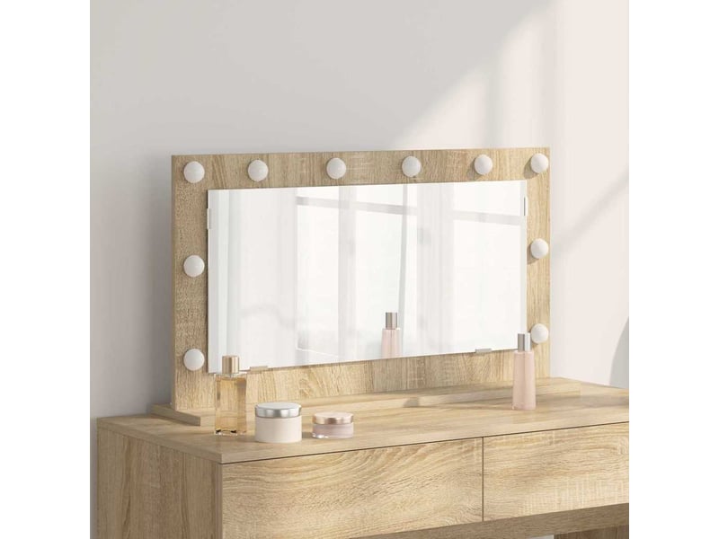  Miroir de vanité, miroir de coiffeuse chêne sonoma 80 x 45 x 18 cm rectangulaire cf62771  - Conforama B