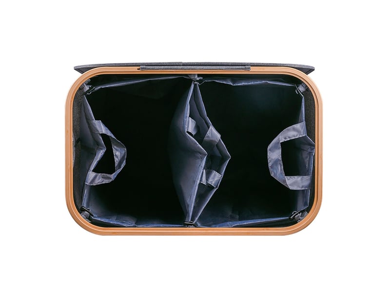  Conteneur de collecte pour bouteilles 68,5 x 57 x 37 cm pratique pour recyclage moderne en tissu oxford noir 13_0017943  - Conforama B