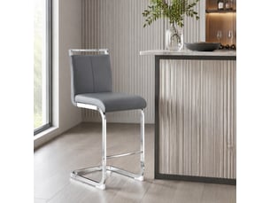 tabouret de bar <strong>HAUSS SPOLE</strong> - gris hauteur d'assise 63.5 cm vendu Par paire
