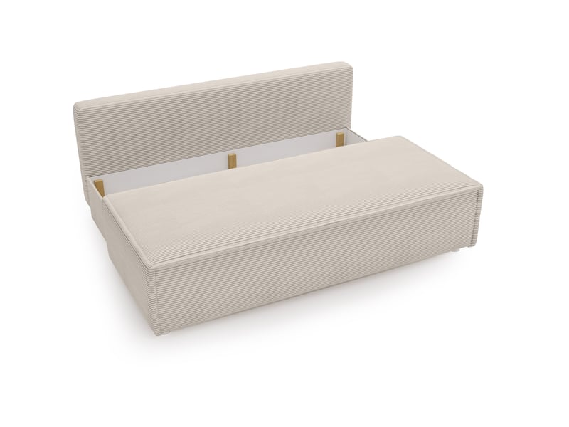 Canapé luna avec fonction couchage, couleur beige - Conforama D