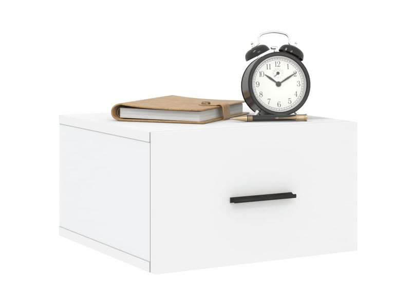  Table de chevet - cabinet de chevet - table de nuit murale blanc 35x35x20 cm  - Conforama B