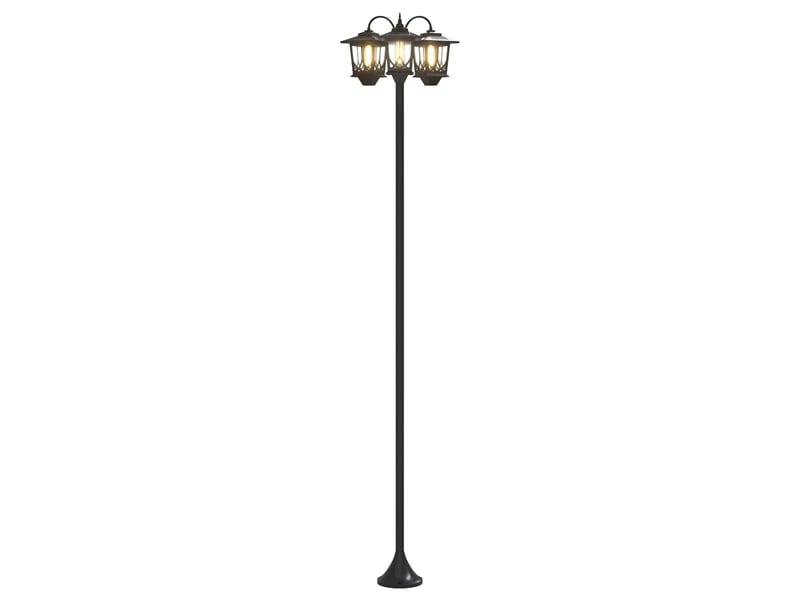  Lampadaire à 3 têtes noir 16x16x187 cm aluminium et abs shl83929  - Conforama A