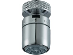 Mousseur avec régulateur de jet, finition chrome