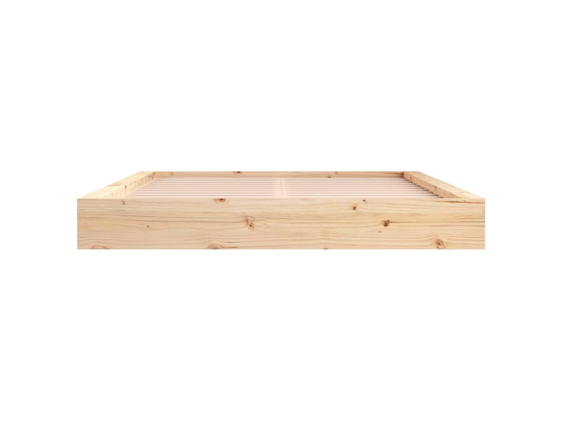  Lit double- lit adulte -  cadre de lit sans matelas 150x200 cm bois massif  - Conforama C