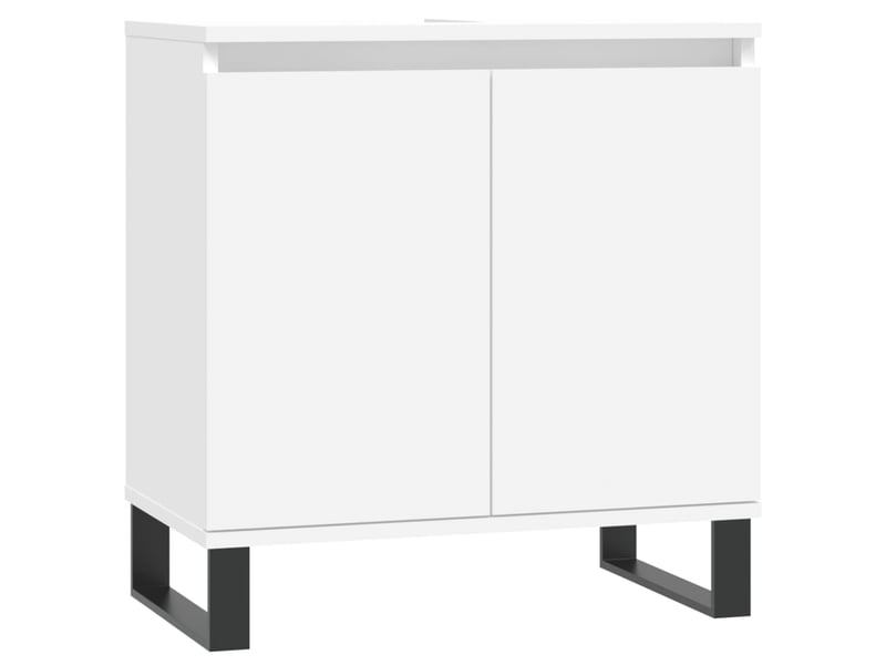 Ensemble d'armoires salle de bain 3 pcs blanc bois d'ingénierie cf63036 - Conforama C