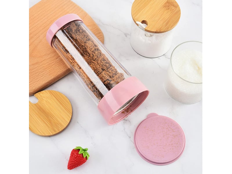  Tampon à saupoudrer, tamis à farine à mailles fines avec couvercle, saupoudreur à sucre, saupoudreur à épices, distributeur de poudre, saupoudreur pou QA001035 - Conforama D