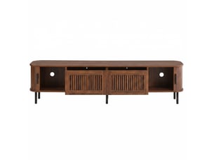 Meuble tv coloris bois foncé 180 cm   evarich