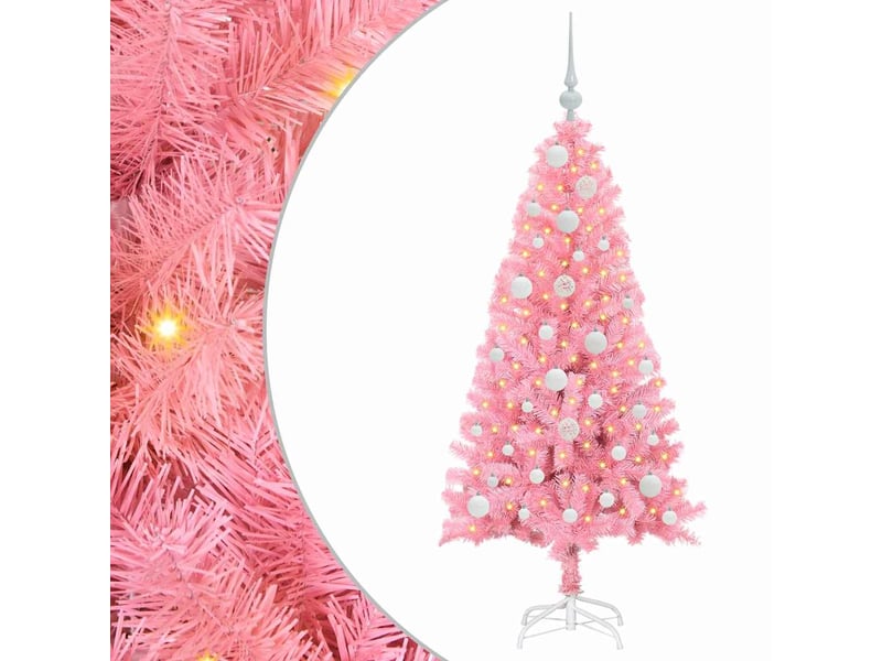 Sapin de noël - arbre de noël rose 120 cm pvc - Conforama A