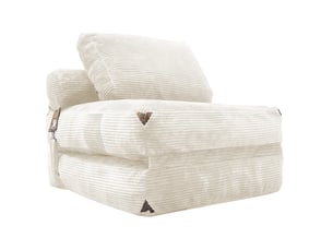 Fauteuil convertible FLORAGRACE  Velours côtelé blanc vendu A l'unité