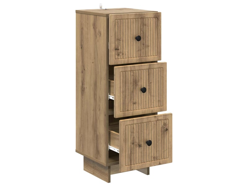  Armoire de rangement bureau, armoire à tiroirs 33 x 34.5 x 90 cm bois d'ingénierie shl3249  - Conforama E