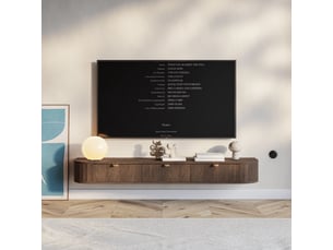Meuble tv coloris bois foncé 175.4 cm <strong>SELSEY</strong>  <strong>Coru</strong>