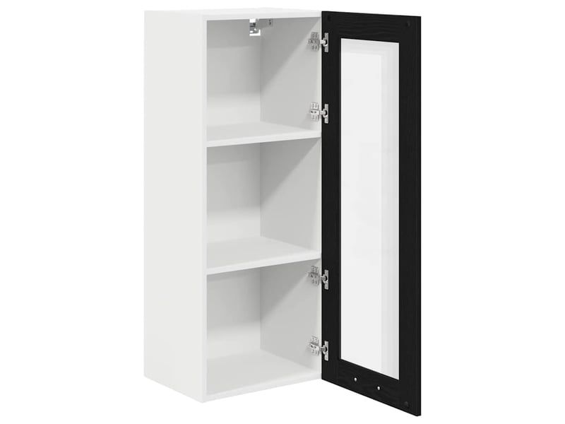 Meuble de rangement, armoire suspendue chêne noir 40x31x100cm bois d'ingénierie shl8150  - Conforama E
