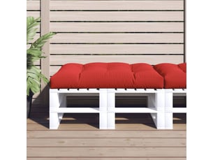 Coussin de palette, coussin de chaise, coussin de canapé rouge 120x80x12 cm tissu cf55437