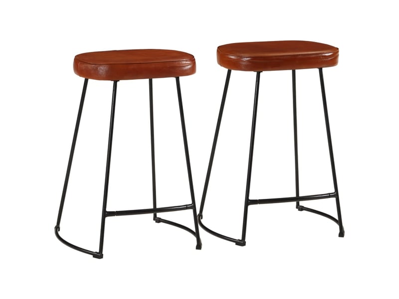  Lot de 2 tabouret de bar, chaise de bar marron foncé 41x29x62 cm shl91394  - Conforama B