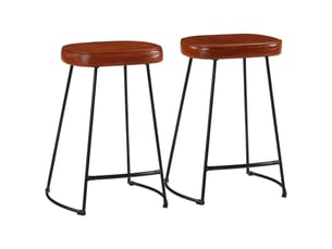 Lot de 2 tabouret de bar, chaise de bar marron foncé 41x29x62 cm shl91394