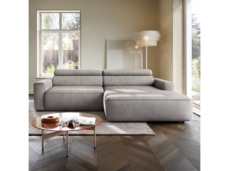 Selsey fando - canapé d'angle - 252 cm - velours gris Fando - Conforama B
