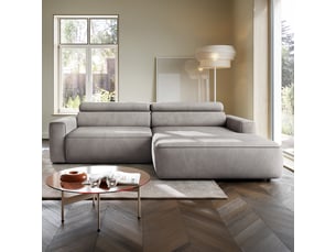Selsey fando - canapé d'angle - 252 cm - velours gris
