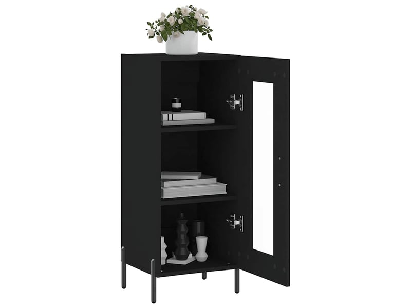  Buffet - bahut - meuble de rangement noir 34,5x34x90 cm bois d'ingénierie  - Conforama D
