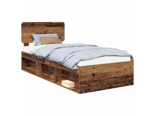 Lit simple 90x200 cm    coloris marron