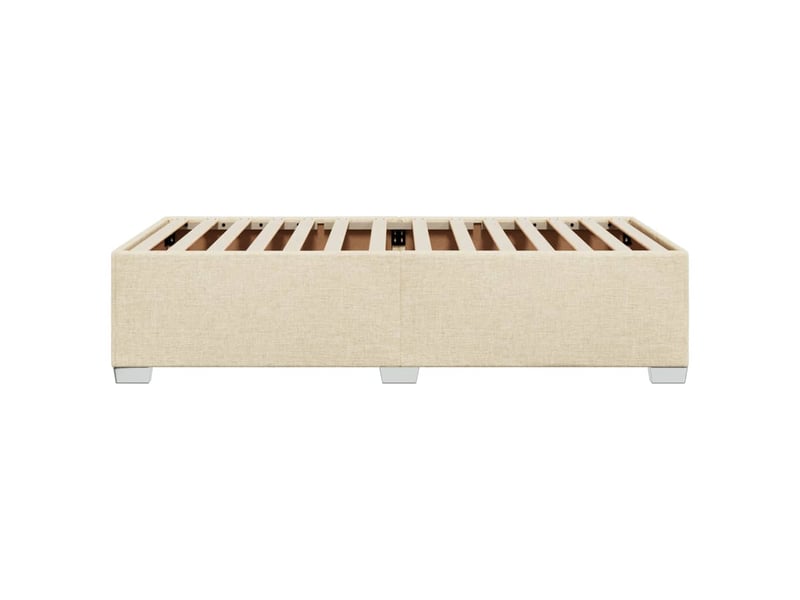  Lit simple- lit adulte -  cadre de lit sans matelas crème 90x200 cm tissu  - Conforama D
