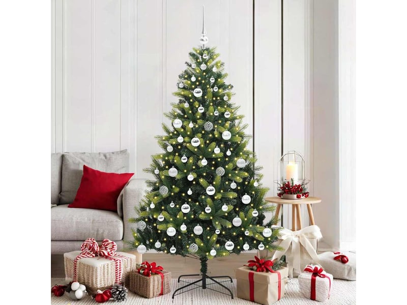  Sapin de noël, arbre de noël artificiel en silicone flexible 300 leds vert cf61599  - Conforama B