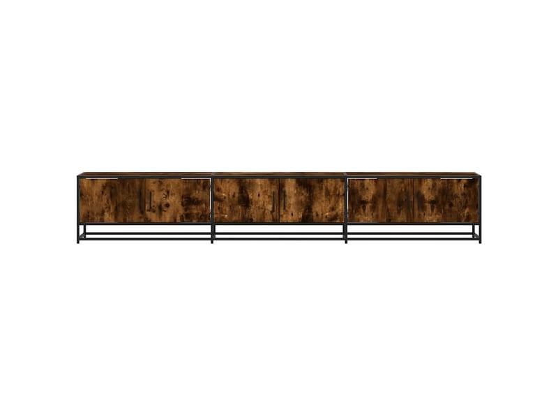  Meuble tv - banc tv - meuble de rangement chêne fumé 240x35x41 cm bois d'ingénierie  - Conforama D