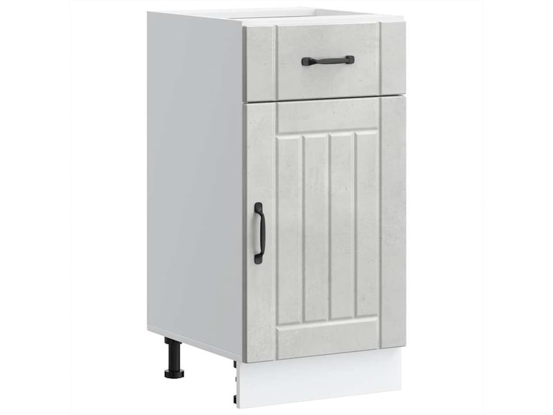 Meuble de rangement, armoire de cuisine lucca gris béton bois ingénierie shl5976 - Conforama B