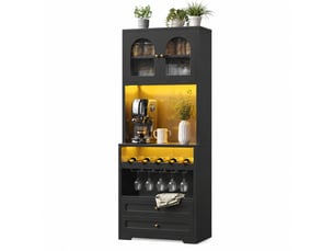 Buffet 2 porte(s)  2 tiroir(s) HAUSS SPOLE  - 70 cm coloris noir 
