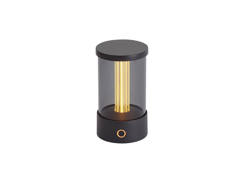  Lampe de table d'extérieur noire rechargeable avec station de charge ip65 - grill  - Conforama A