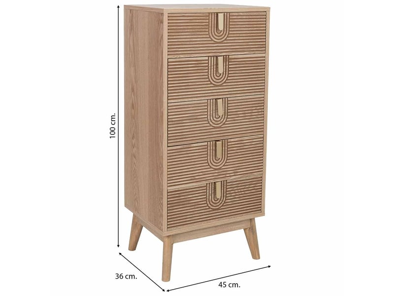  Commode en bois marron 45 x 36 x 100 cm (h)  - Conforama C