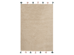 Tapis enfant kodinhi beige 140 x 200 cm coton