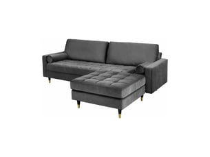 Canapé droit fixe <strong>MEUBLORAMA</strong> <strong></strong> 4 places Velours gris