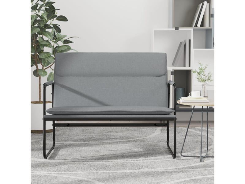  Banc chambre, banc de lit gris clair 100x64x80 cm tissu  - Conforama B