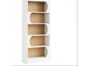 Bibliotheque coloris  blanc 5 étagère(s) DESMIU  - 80 cm x 180 cm