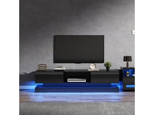 Meuble tv coloris noir 160 cm   