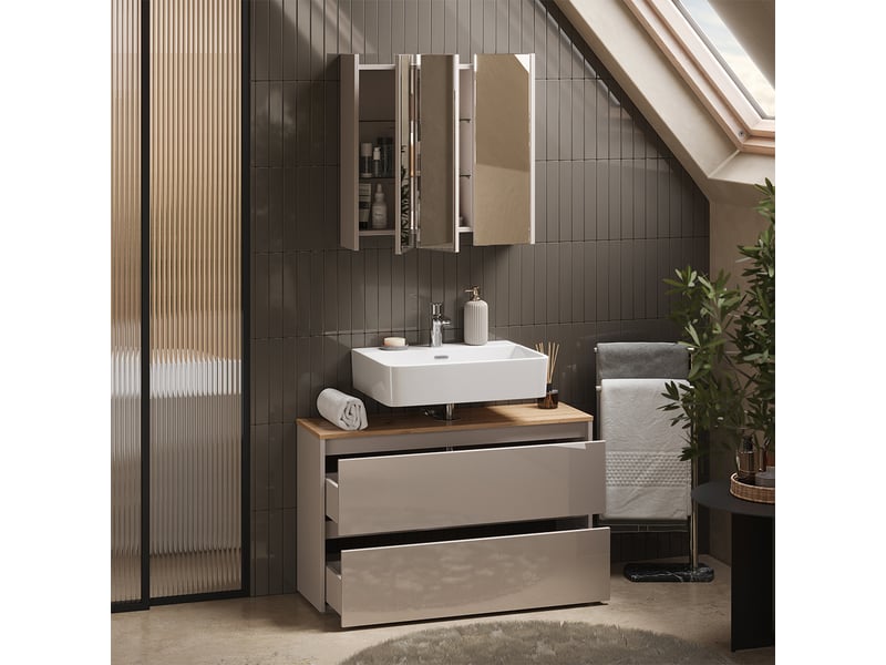  Vicco meubles bain, cachemirechêne artisan, 2 pièces  - Conforama E