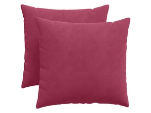 Lot de 2 coussins de canapé, coussins décoratifs bordeaux 50 x 50 cm cf59030