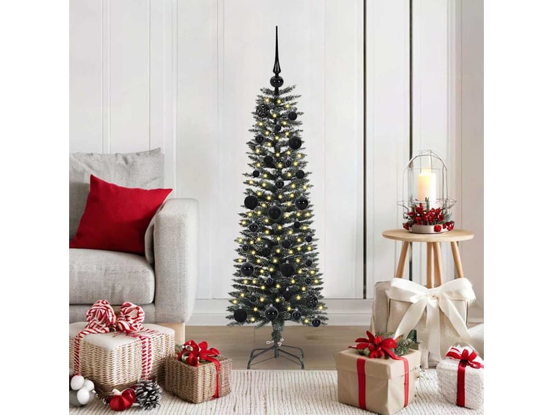 Sapin de noël artificiel, arbre de noël vert 120 cm pvc, plastique et acier shl8021 - Conforama B