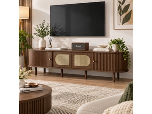Meuble tv coloris bois foncé 180 cm <strong></strong> <strong></strong>