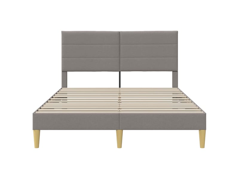  Lit double- lit adulte -  cadre de lit avec tête de lit taupe 140 x 200 cm tissu  - Conforama C